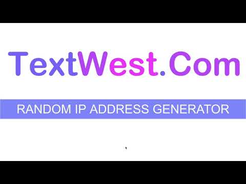 Random IP Address | Online Text Tools Free Generator