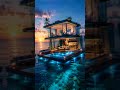 Floating Glass House on Ocean 🌊🏡✨ #shorts