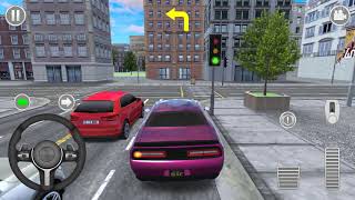 City Car Driving - Purple Muscle Car Game Android iOS Gameplay #1 screenshot 5