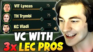 Famous GOING ON A DISCORD CALL WITH LEC PROS IN SoloQ Wealth