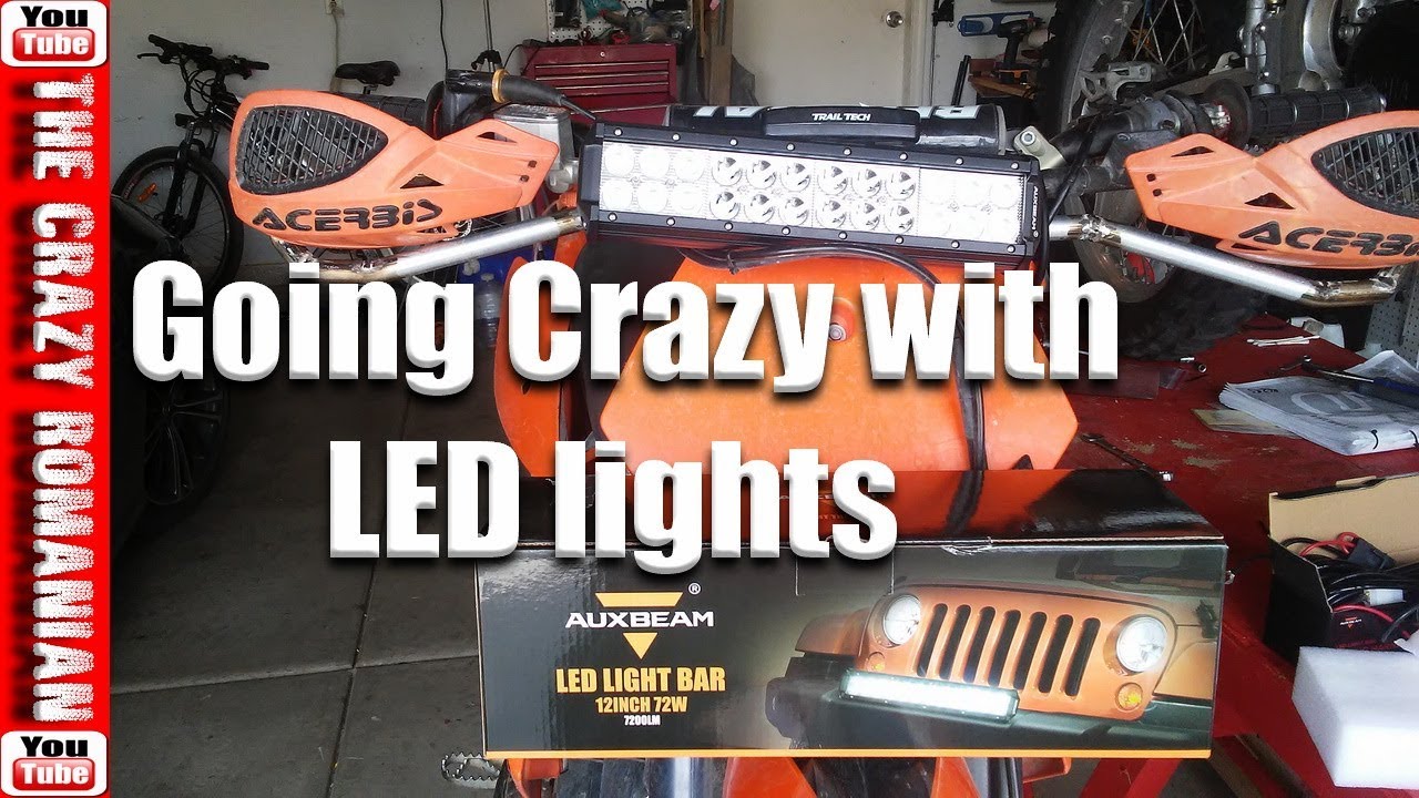 Insane Super bright LED lights on my DIRT BIKE Project X YouTube