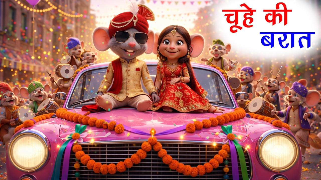 चूहे की निकली बारात 🐭 | Chuhe Ki Barat + Many More Popular Rhymes For Kids | Hindi Rhymes
