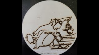 Smedley and Chilly Willy: Walter Lantz characters in laser art