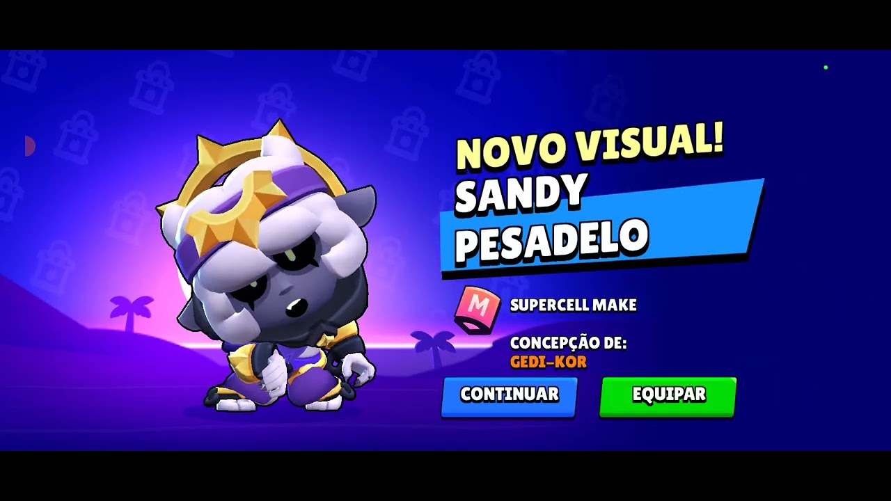 Novo visual do Sandy Pesadelo no Brawl stars!!! 🤯😱 #brawlstars # ...