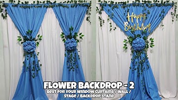 FLOWER BACKDROP-2 Best for your #window #wall #stage #backdropstand #flower #decor #diy #tutorial
