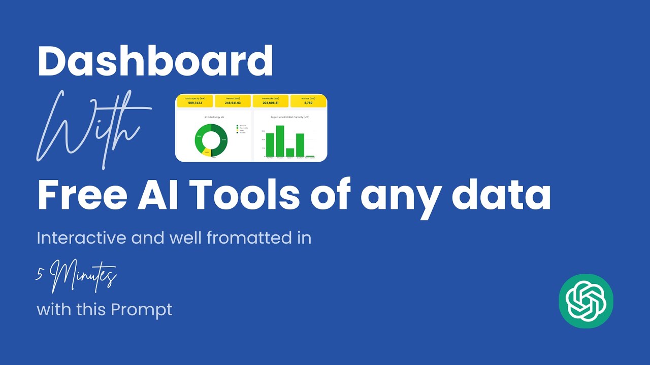 How to make a Dashboard with Chatgpt in two Click, Free Prompt given in ...