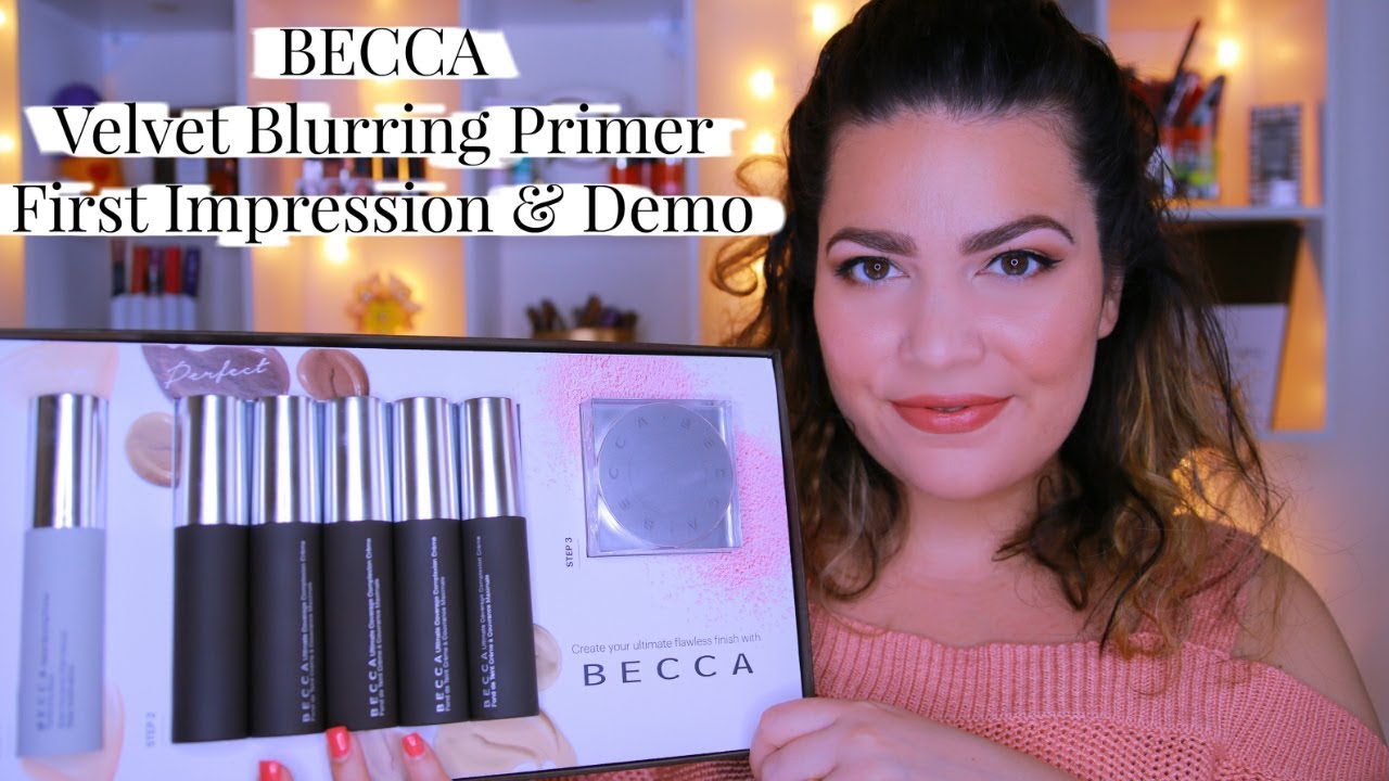 BRAND NEW BECCA Velvet Blurring Primer | First Impression, Review, & Demo | Stephanie Vanderwaag