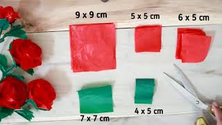 How to make Rose flower from plastic bag | Flower waste craft