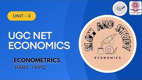 UGC NET Economics| Unit 3 Econometrics| Regression Analysis| PYQs and explanation|#ugcnet #pyqs #ugc