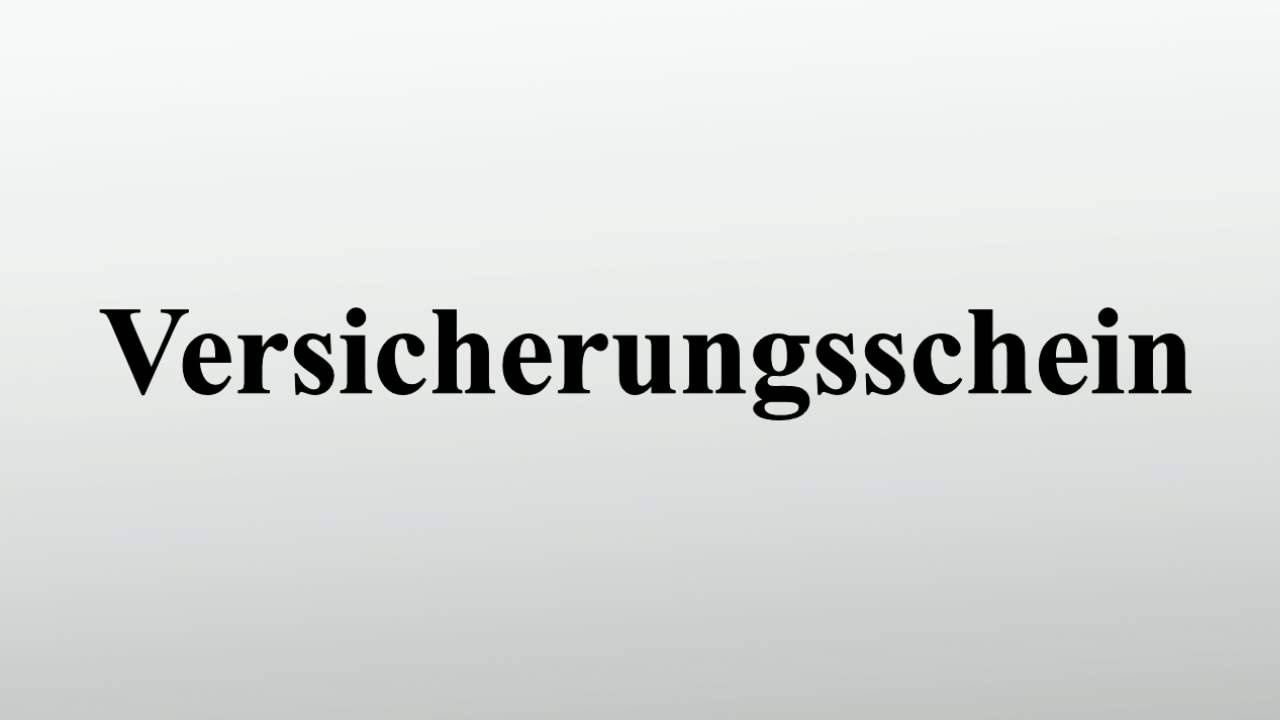 Versicherungsschein