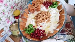 طريقه سهله لعمل فته مع باذنجان (ورمضان كريم) 