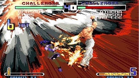 KOF 2002 - Golden Orochi Chris Insane Damage ( Bloody Sky Glitch)