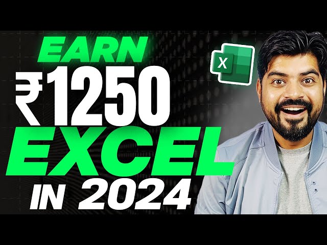 #1 Excel trick to earn Rs  1250 in just 1 hour 2024 🚀 class=