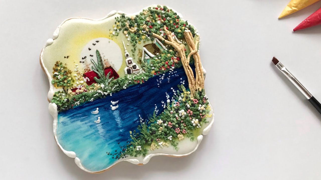 Cookie Card. Summer landscape. 🌸