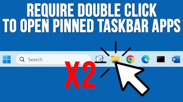 Require Pinned Windows Taskbar Shortcuts to be Double Clicked to be Opened