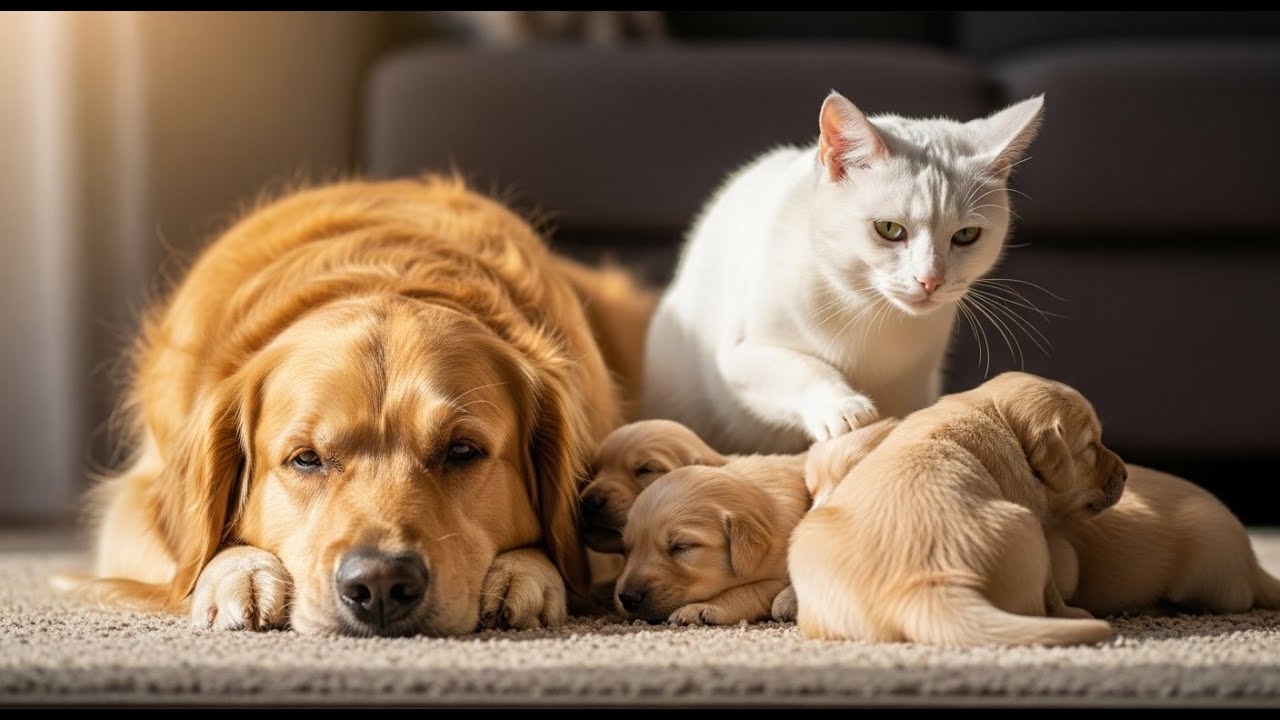 Golden Dog Mom and the Arrogant Cat Assistant: First Time Parenting