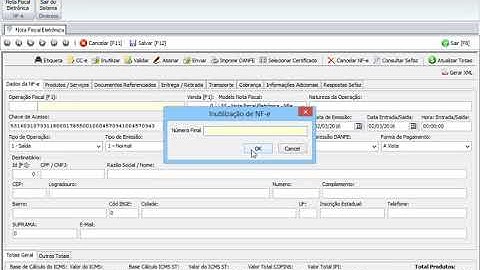 T2Ti ERP 2 0   Delphi   NF e SB02   05 Inutilizacao