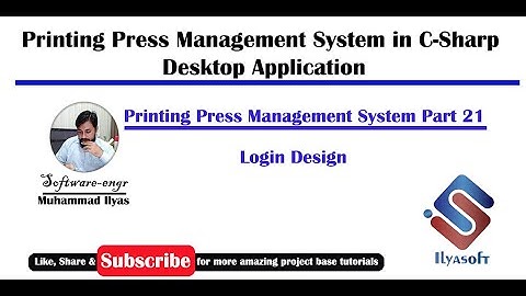 Printing Press Management System Part-21 Login Design Form in C# C-Sharp