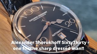 ALEXANDER SHOROKHOFF SIXTY THIRTY - watch review of this classy dressy retro design!!