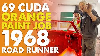 1968 Road Runner Clone gets its first coat of 69 Cuda Orange