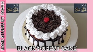 Black forest Cake | Black Forest Cake tutorial | Black forest cake Sponge & Frosting complete method