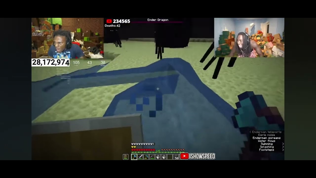 speed and Kai cenat beating Minecraft #kaicenat #speed #ronaldo - YouTube