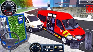 Public Transport Simulator - New Red Minibus Van Driving in City - Android GamePlay #2 screenshot 3