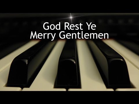 God Rest Ye Merry Gentlemen - Christmas piano instrumental with lyrics