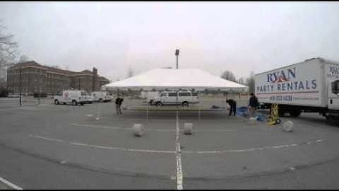 Time lapse 20x30 frame tent installation!