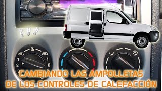 Cambiar ampolletas de los controles de aire Peugeot Partner