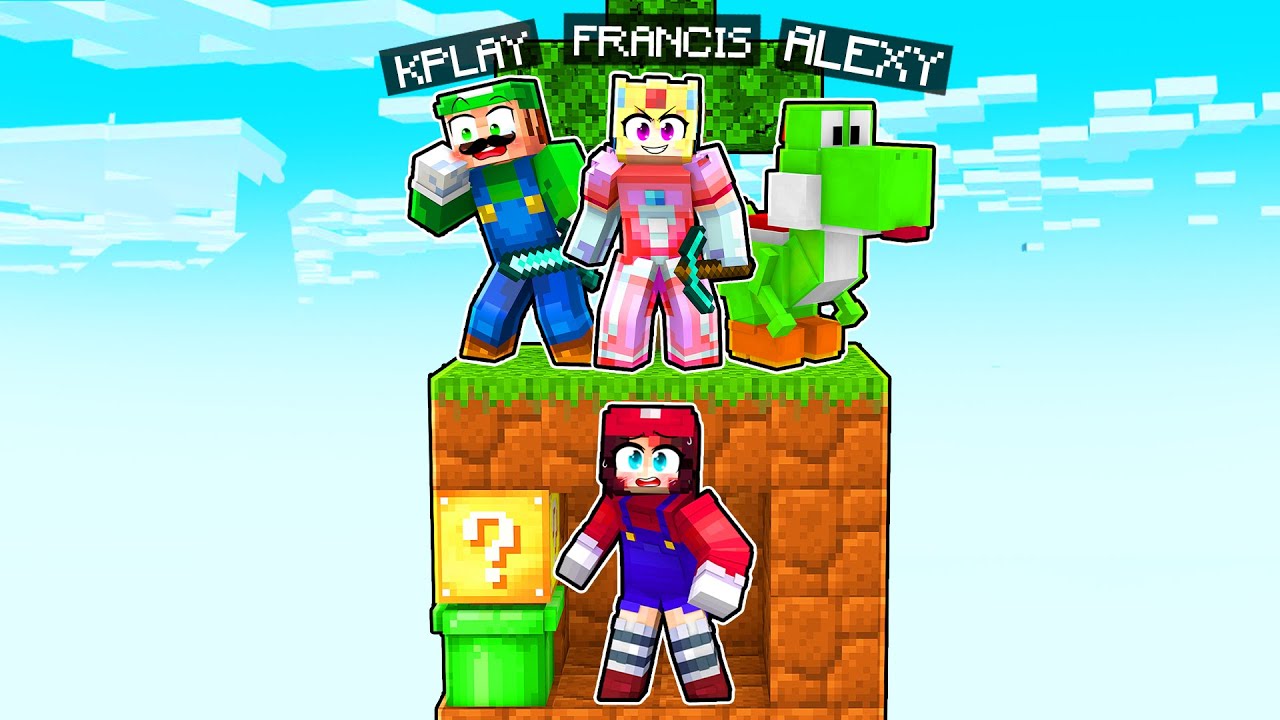 Minecraft: MARIO vs LUIGI, YOSHI y PEACH en 1 CHUNK 😱🔪 MINECRAFT SPEEDRUN con FRANCISCOGAMES y ALEXY