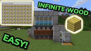 SIMPLE 1.20 AUTOMATIC WOOD FARM TUTORIAL in Minecraft Bedrock (MCPE/Xbox/PS4/Nintendo Switch/PC)