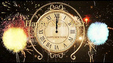 Happy New Year CLOCK 2019  v 473  Original Countdown Timer with Sound Effects   Voice 4K