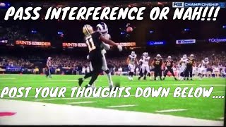 The None Pass Interference Call against Saints vs Rams