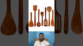 Non Chemical spoon set for kitchen lovers Brown yellowish Kitchen Tool Set Wooden