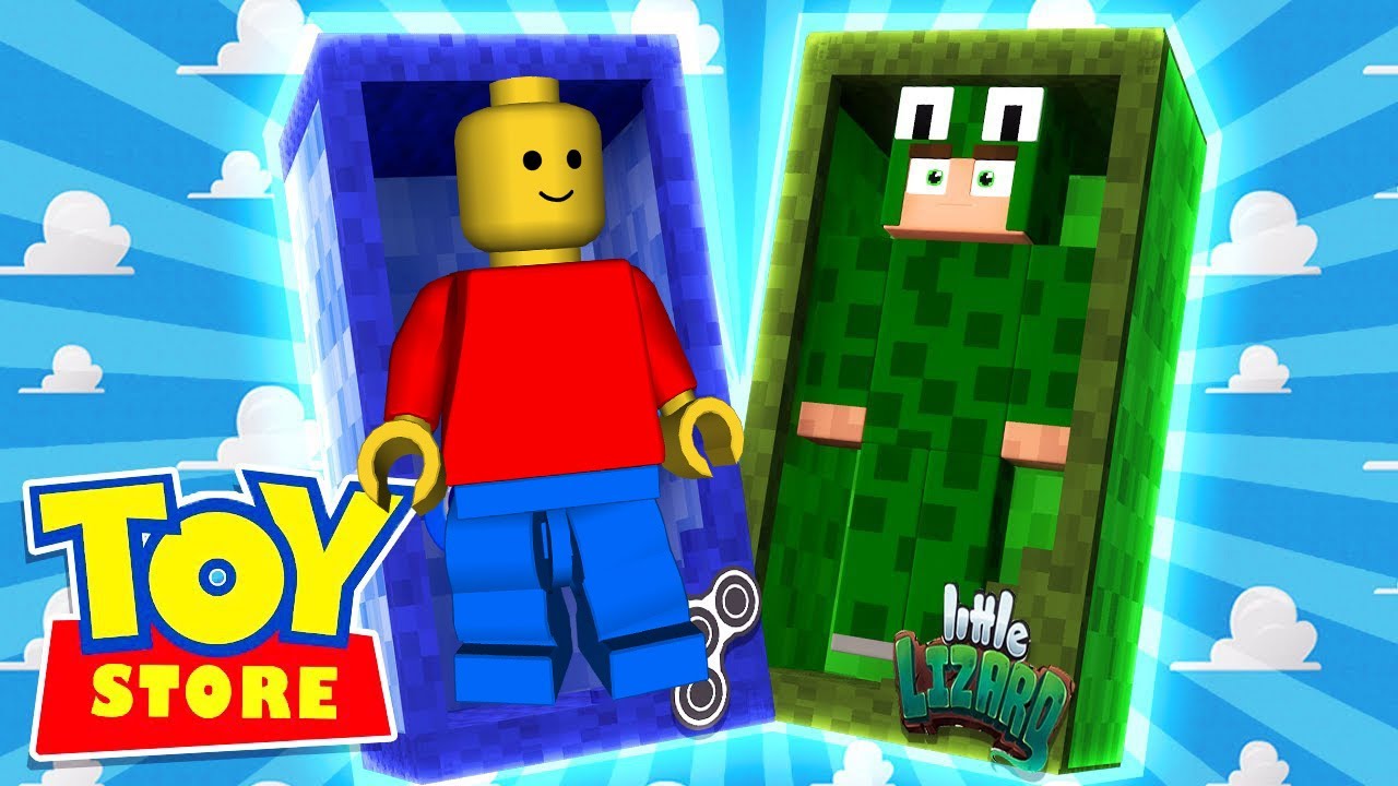 LEGO DESTRUCTION! - Minecraft Toy Store w/ LittleLizardGaming - YouTube