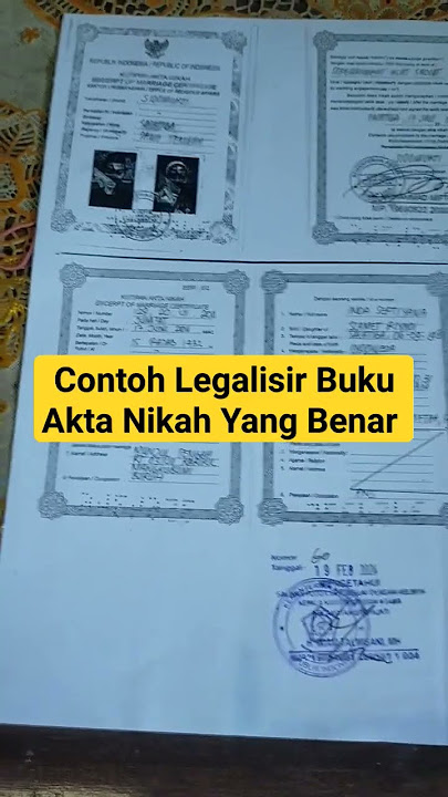 Contoh Legalisir Buku Akta Nikah Yang Benar