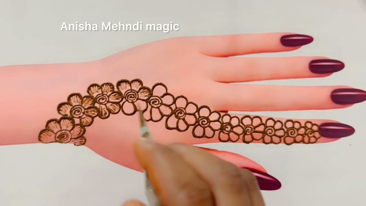 Beautiful stylish mehndi design for gilrs | Simple mehndi design | Anisha mehndi magic