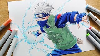 How to Draw Kakashi using Chidori - Naruto | Step By Step Tutorial by Praful Art 247,141 views 1 year ago 16 minutes