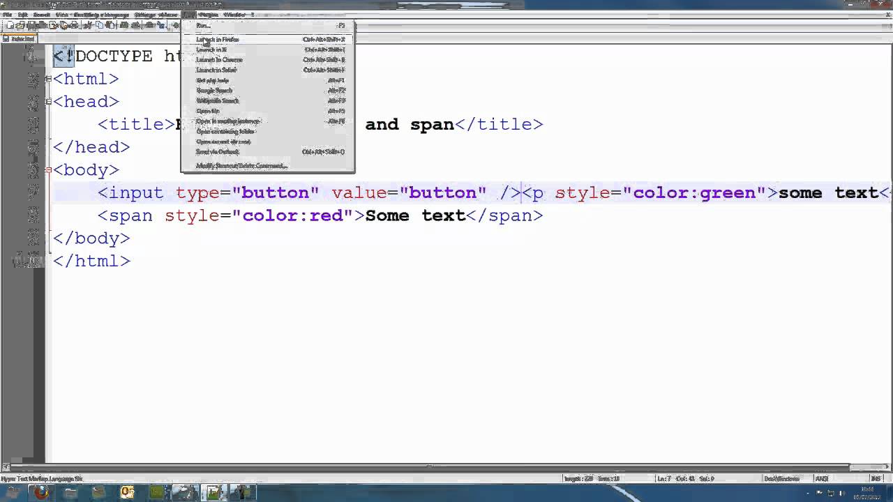HTML Tutorial 6 - paragraph and span - YouTube