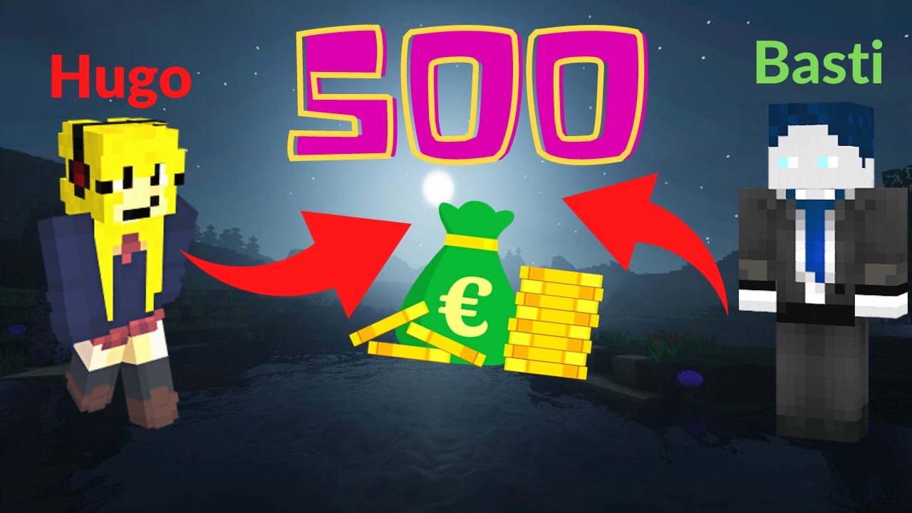 BastiGHG 500€ WETTE gegen LetsHugo mit Eligella und Willi/Minecraft Mario Party