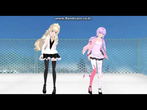 [mmd]시유와 유즈키유카리로 악몽 을해보앗습니다 ,