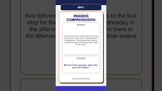 Reading Comprehension Quiz | Based on the passage, what color were the folders?