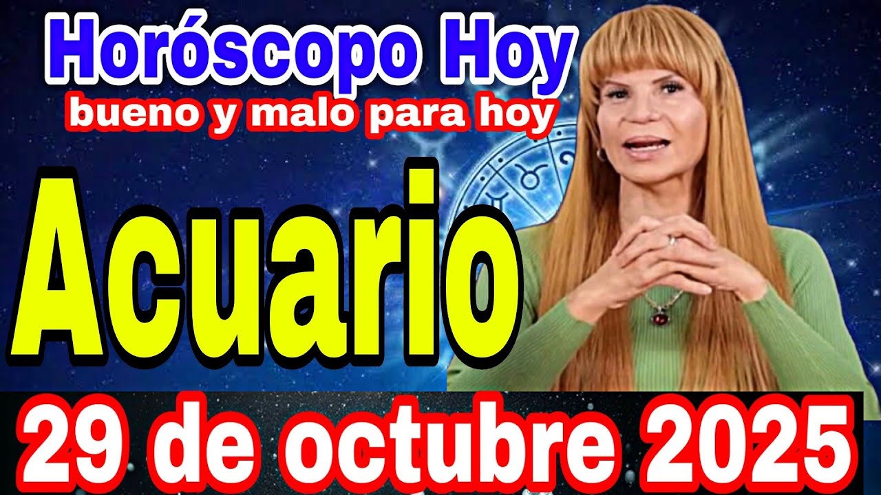 horóscopo diario Acuario 29 octubre de 2025 - YouTube