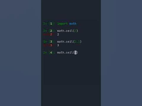 Rounding up numbers with ceil - 1 Minute Python Tutorial #shorts - YouTube