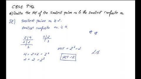 Find the HCF of Smallest Prime and Smallest Composite Number | CBSE PYQ Class 10