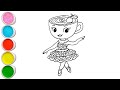 Cute Ballerina Cappuccina Drawing, Painting and Coloring For Kids and Toddlers_Bsllerina Cappuccina