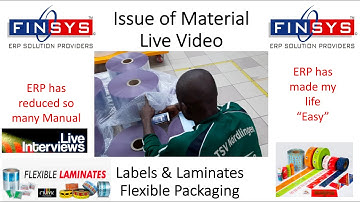 Flexible packaging Issue of Flims via Android Phone , see it LIVE Finsys ERP in AFRICA