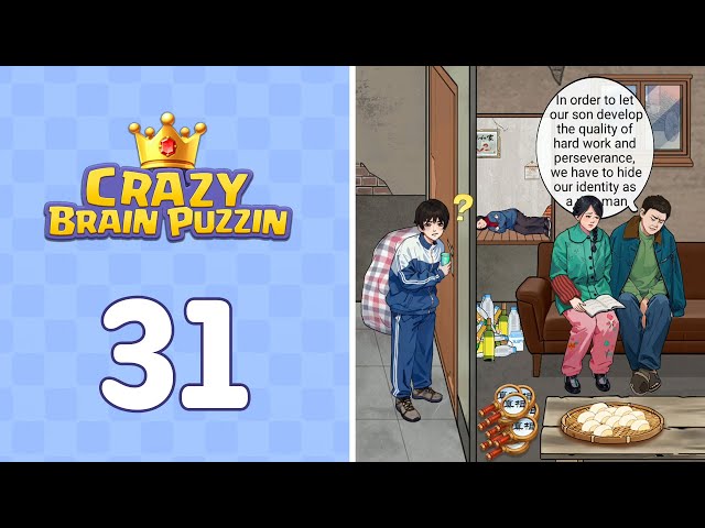 Crazy Brain Puzzle Level 31 Fake Poor People | Complete