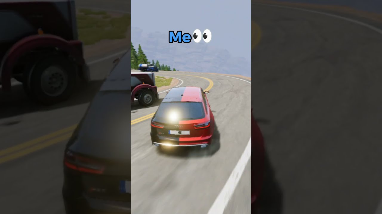 Family overtaking style😂 #beamngdrive